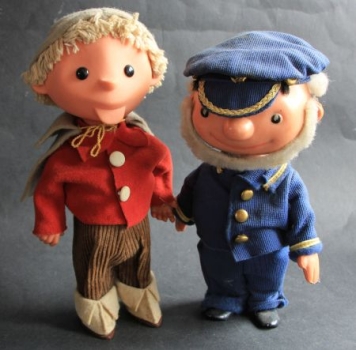 Blund Sandman Puppets East and West-Germany 1970 two figures (4650)